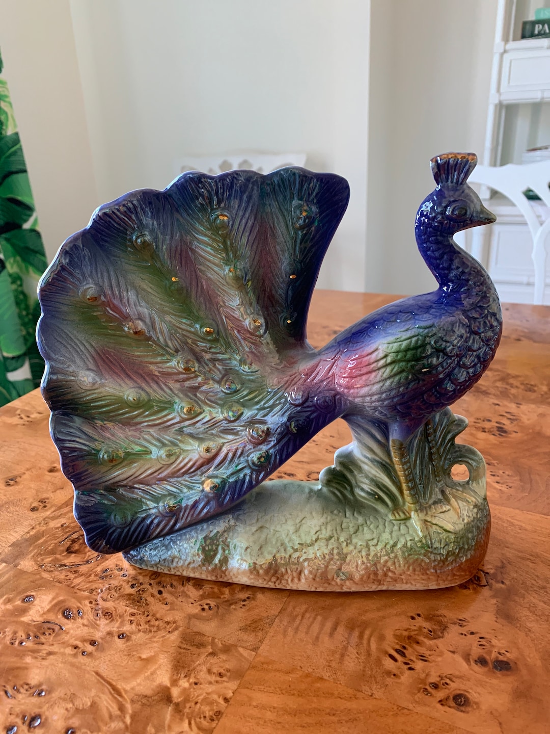 Vintage Peacock Figurine Etsy