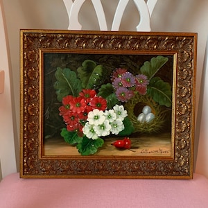 Vintage Floral Oil Painting