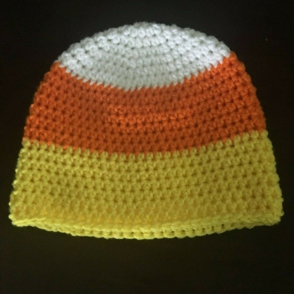 Candy Corn Hat Crocheted Handmade All Sizes Available