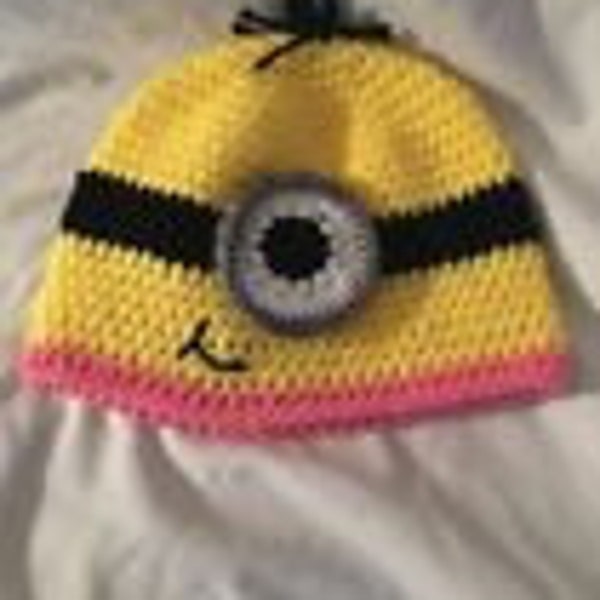 Minion Hat Crocheted All Sizes Available Handmade