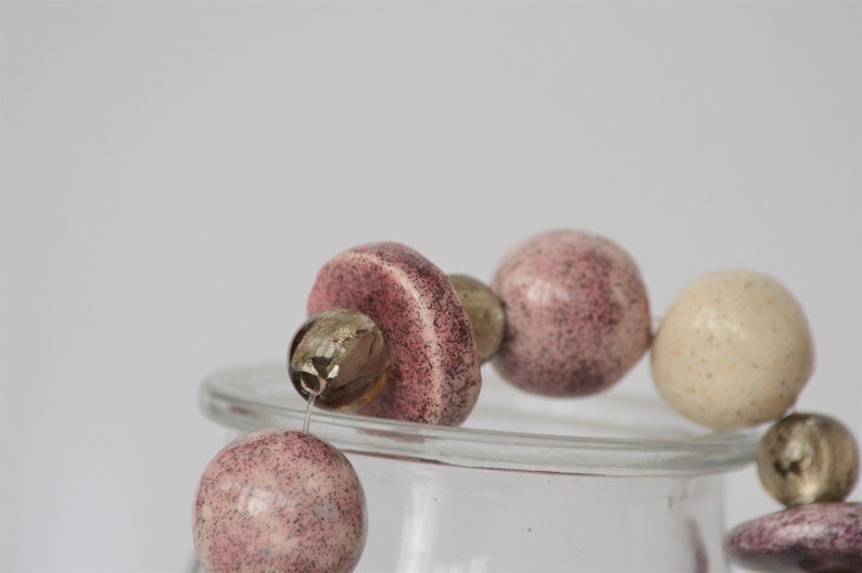 Ceramic pearl bracelet