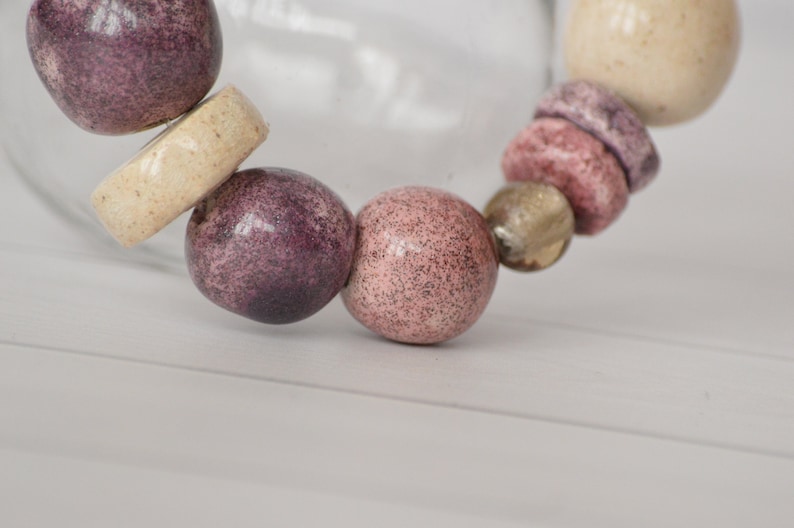 Ceramic pearl bracelet
