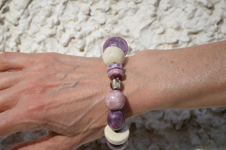 Ceramic pearl bracelet