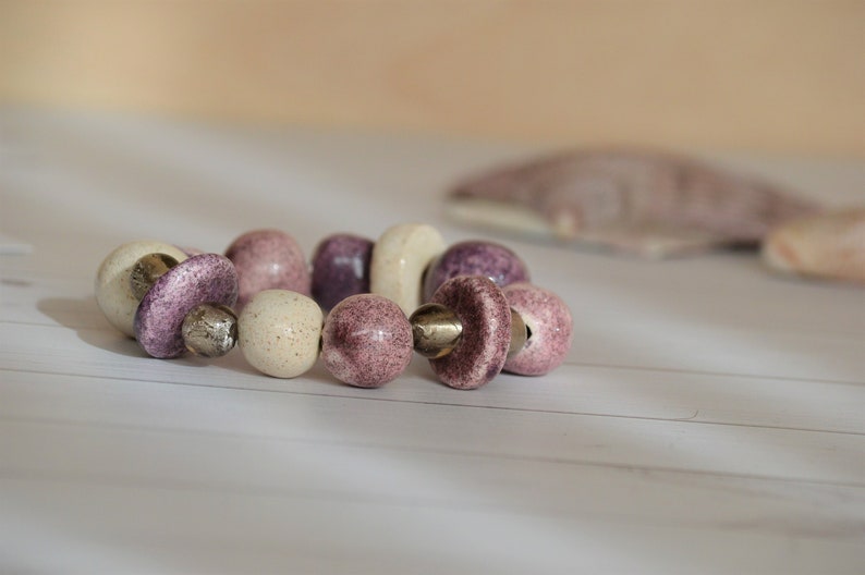 Ceramic pearl bracelet