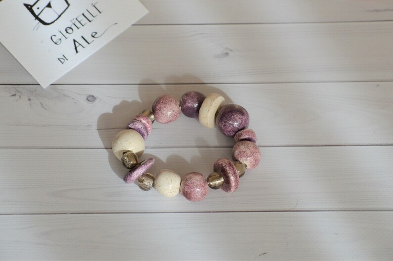 Ceramic pearl bracelet