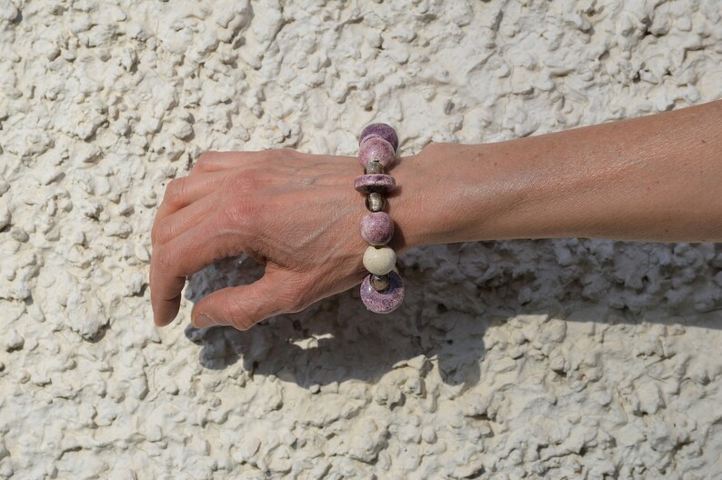 Ceramic pearl bracelet