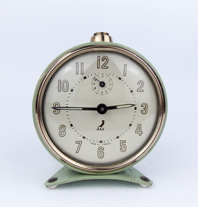 Vintage 1950s JAZ FRANCE Chrome Alarm Clock Retro Old Desk Etsy UK