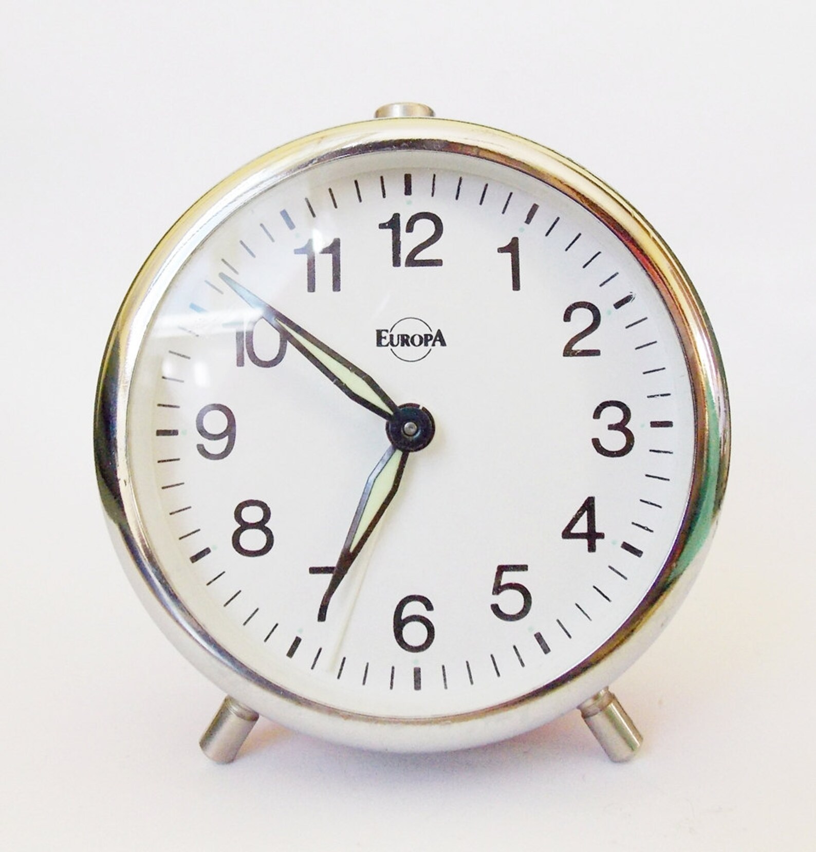 Vintage 1980s Alarm clock EUROPA German Retro Old Desk table Etsy