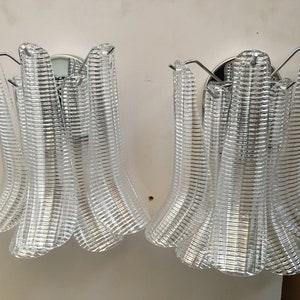 A pair of Murano Glass "Selle" wall sconces
