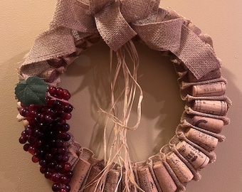 Wine cork wreath