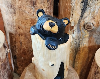 Chainsaw carved "Angie"