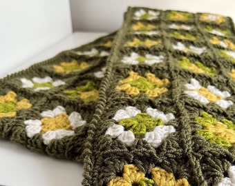 Granny Square Scarf Crochet Pattern (PDF Pattern)