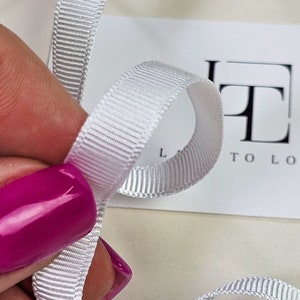 Zuiver wit geribbeld grosgrain lint, lingerie en fournituren afwerking grosgrainband, V037
