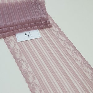 Finiture in pizzo rosa/viola, pizzo francese Chantilly, pizzo da sposa, pizzo da sposa, pizzo smerlato pizzo ciglia pizzo floreale lingerie pizzo LMF901