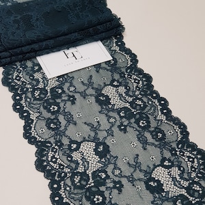 Pizzo elasticizzato verde, pizzo francese, pizzo girocollo, pizzo Alençon Pizzo per abito da sposa Pizzo per matrimonio Giarrettiera Pizzo per abito da sera Lingerie LMF700
