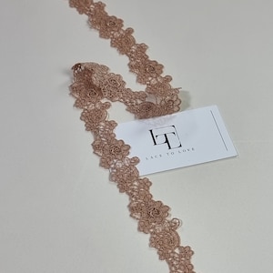 Beige Spitzenbesatz, spanische Spitzenborte Alencon Spitze FL4691