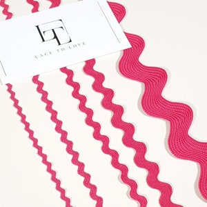 Fita rickrack rosa, Alencon Lace, fita ST1064