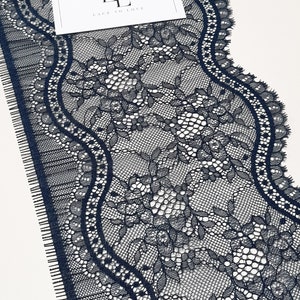 Passamaneria in pizzo verde turchese, pizzo francese Chantilly, pizzo per velo da sposa, pizzo per lingerie floreale smerlato, LL8802