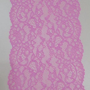 Passamaneria in pizzo smerlato rosa venduta al metro, pizzo francese Chantilly, pizzo da sposa, pizzo per ciglia, pizzo floreale, pizzo per lingerie LJ44402