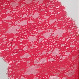 Rosa Spitzenbesatz, Chantilly Spitze, Französische Spitze, Hochzeit Spitze, Jakobsspitze Eyelash Spitze Florale Spitze Dessous Spitze Bulk Stock LL79001
