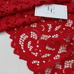 Pizzo rosso, pizzo francese, pizzo Alencon, pizzo per abiti da sposa, pizzo per matrimoni, pizzo per giarrettiere, pizzo per abiti da sera, pizzo per lingerie L77334_1
