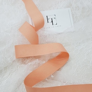 Lachsrosa GrosgrainBand Grosgrain Schleifen, Haarschleife Zubehör, Bulk Stock, Band, Geschenkschleife, Haarband, Leiste ST1040