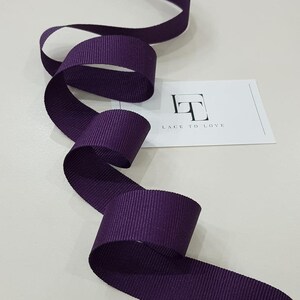 Lila oscuro Grosgrain Ribbon Grosgrain Bows, Hair bow Supplies, cut to size, ribbon lila, gift bow, hair ribbon, grosgrain trim ST1038