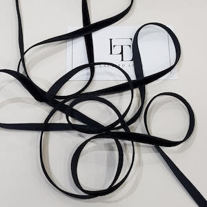 Samtband schwarz Meterware, schmales Samtband schwarz, Samtband Geschenk Schleife, Haarband Samtband ST1051