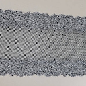 Pizzo blu con pizzo bianco, pizzo francese, pizzo chantilly, pizzo da sposa, pizzo da sposa, pizzo smerlato, pizzo cigliato, pizzo floreale FL55501
