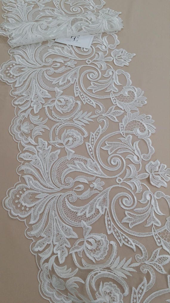 Ivory Lace Trimming by the yard French Lace Alencon Lace | Etsy