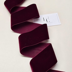 Ruban de velours bordeaux par mètre, ruban de velours rouge bordeaux, noeud cadeau de ruban de tissu de velours, ruban de velours de cheveux, bordure en velours ST1092