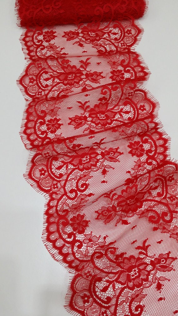 red lace trim by the yard
