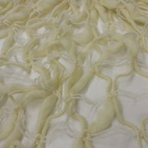 Spitze aus Elfenbein Wolle, Französische Spitze, Alencon Spitze, Brautkleid Spitze, Hochzeit Spitze, Weiße Spitze, Schleier Spitze Strumpfband Spitze Dessous Spitze IT8391