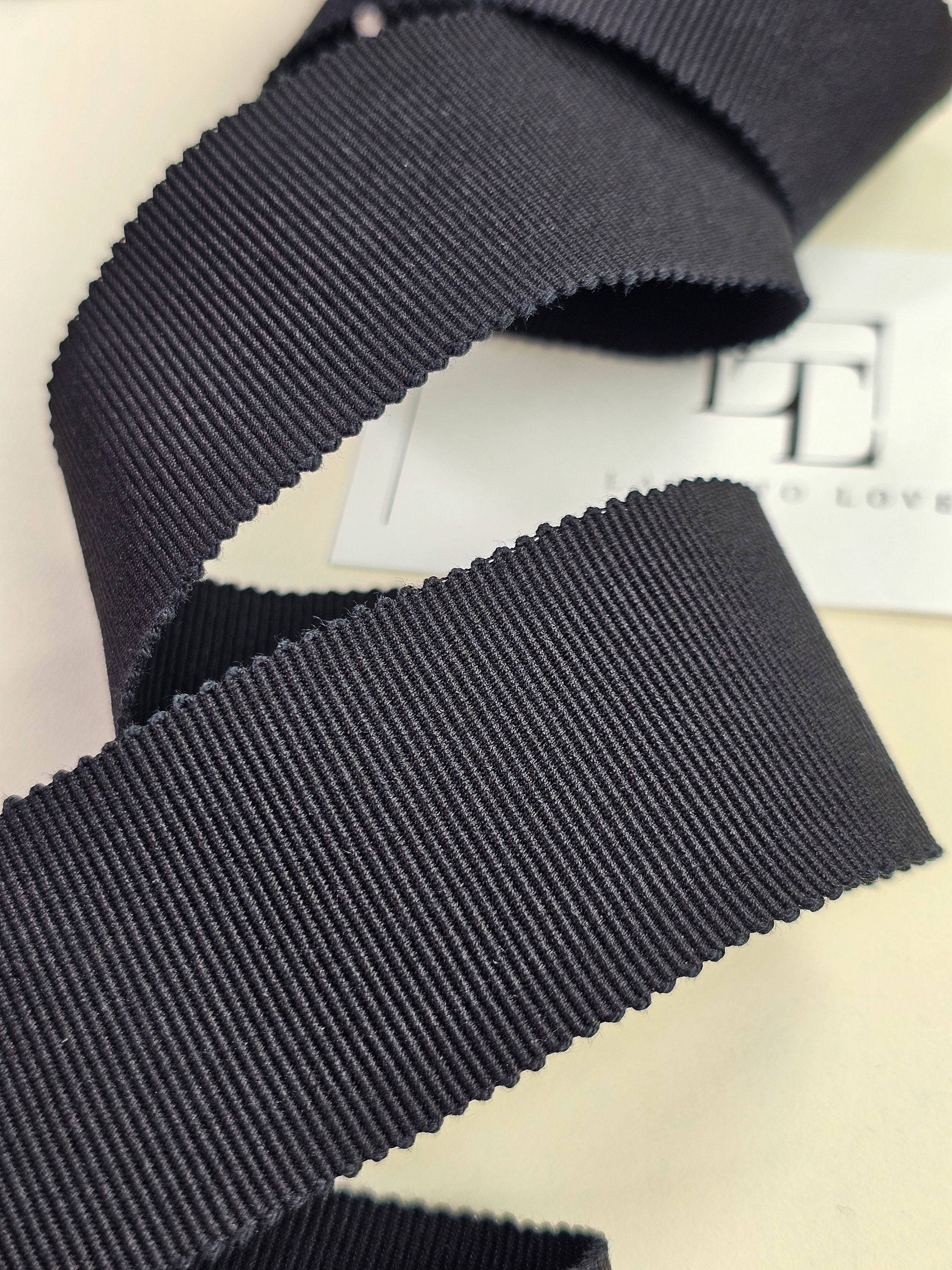 Grogram Fabric Black Cotton Grosgrain Ribbon, Lingerie and Haberdashery Finishing ...
