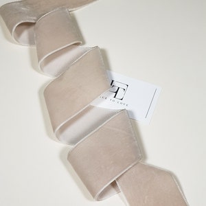 Ruban de velours beige par mètre, ruban de velours étroit, noeud cadeau de ruban de tissu de velours, ruban de velours pour cheveux, bordure en velours ST1009