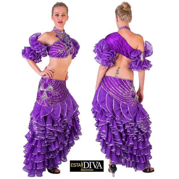 Spanisches Tanzkleid Traje de Flamenca Lateinkostüm Flamenco Outfit maßgeschneidert