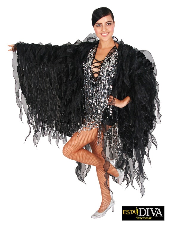 White Tassel Fringe Drag Queen Arm Sleeves Bolero 