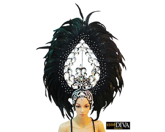wenselijk beklimmen Montgomery Veren hoofdtooi showgirl Diva samba Drag Queen Vegas cabaret | Etsy