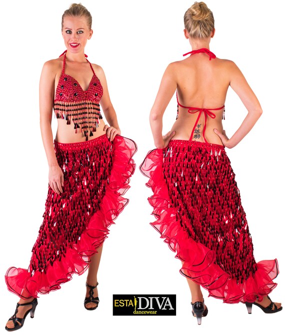 Spanish Dance Dress Vestido Flamenca Latin Outfit Flamenco Costume  Custom-made 