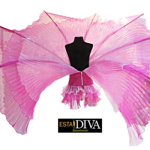 Organza Wing Corset Ailette Plissée Carnival Drag Queen Vegas Cabaret Show Outfit Custom-Made