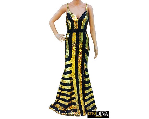 Diva Sequin Robe or Noir Show Queen Gown |