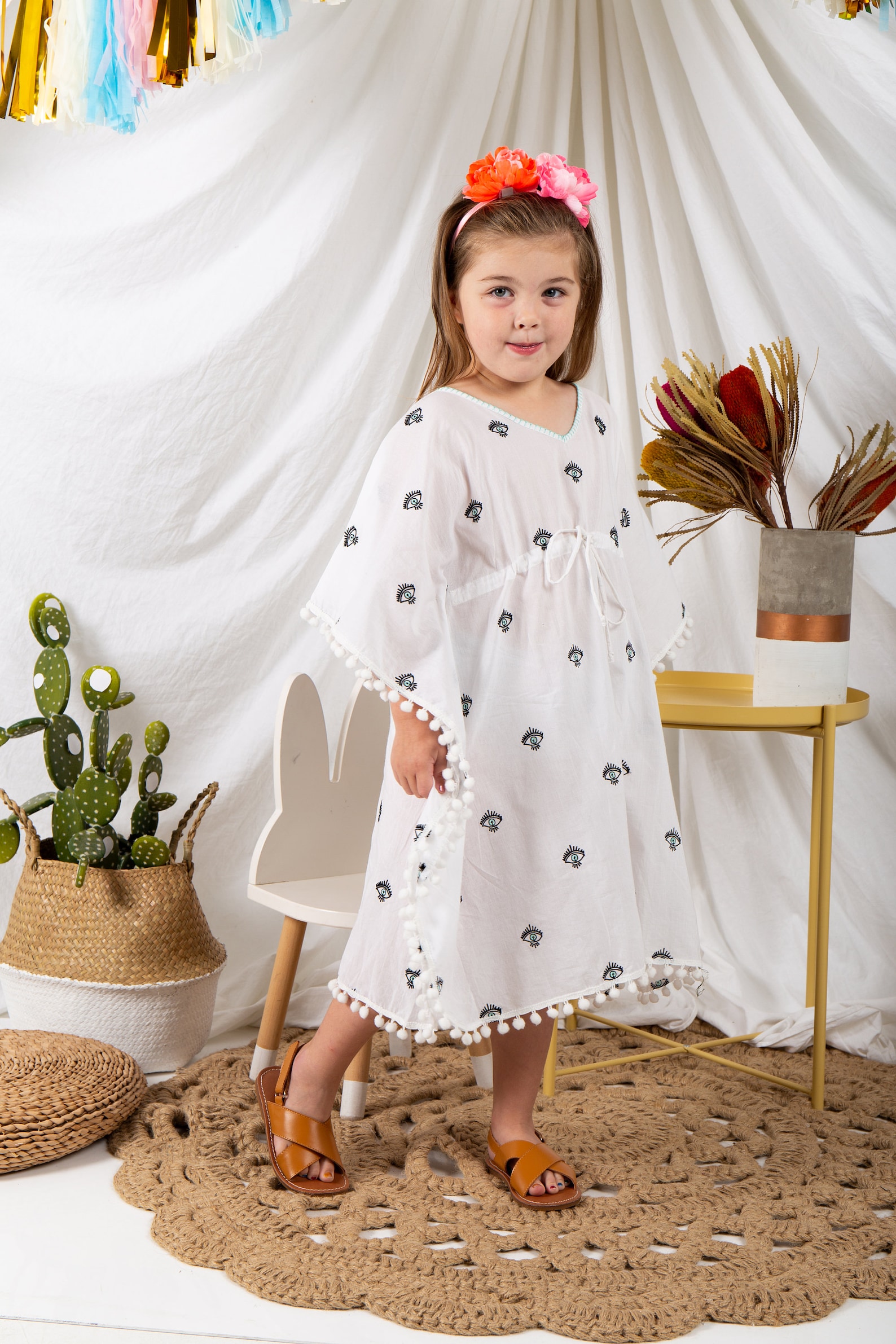 Kaftans Girls Kaftan Caftan Boho Dresses Kids Wear Isle Etsy