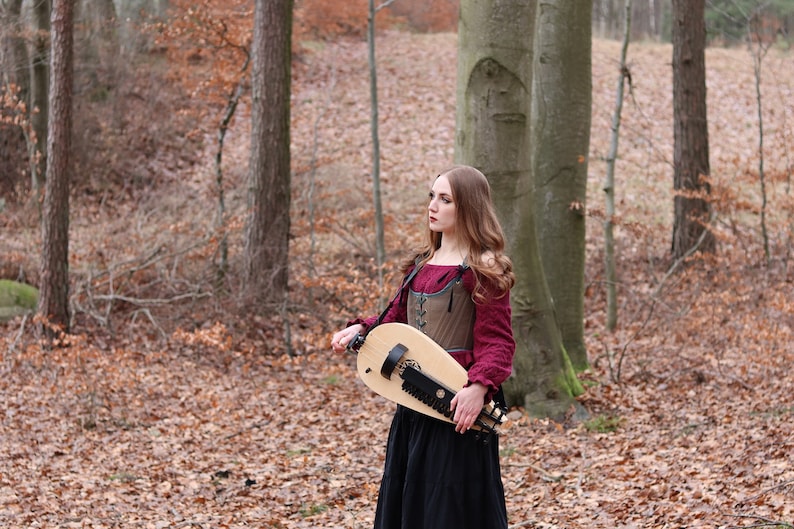 Tear shaped, medieval hurdy gurdy / wheel lyre / vielle a roue / drehleier Fairygurdies image 4