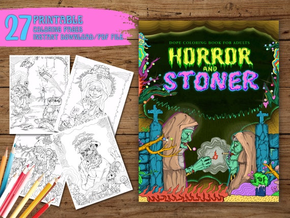 Horror and Stoner 27 Printable Coloring Page Instant - Etsy