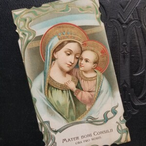 Antica immagine sacra Vergine Maria e Gesù Bambino