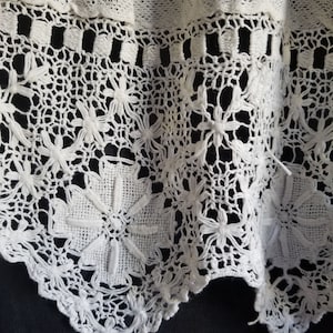 Vintage altar choir boy surplice. Lace edges. Catholic liturgical vestment