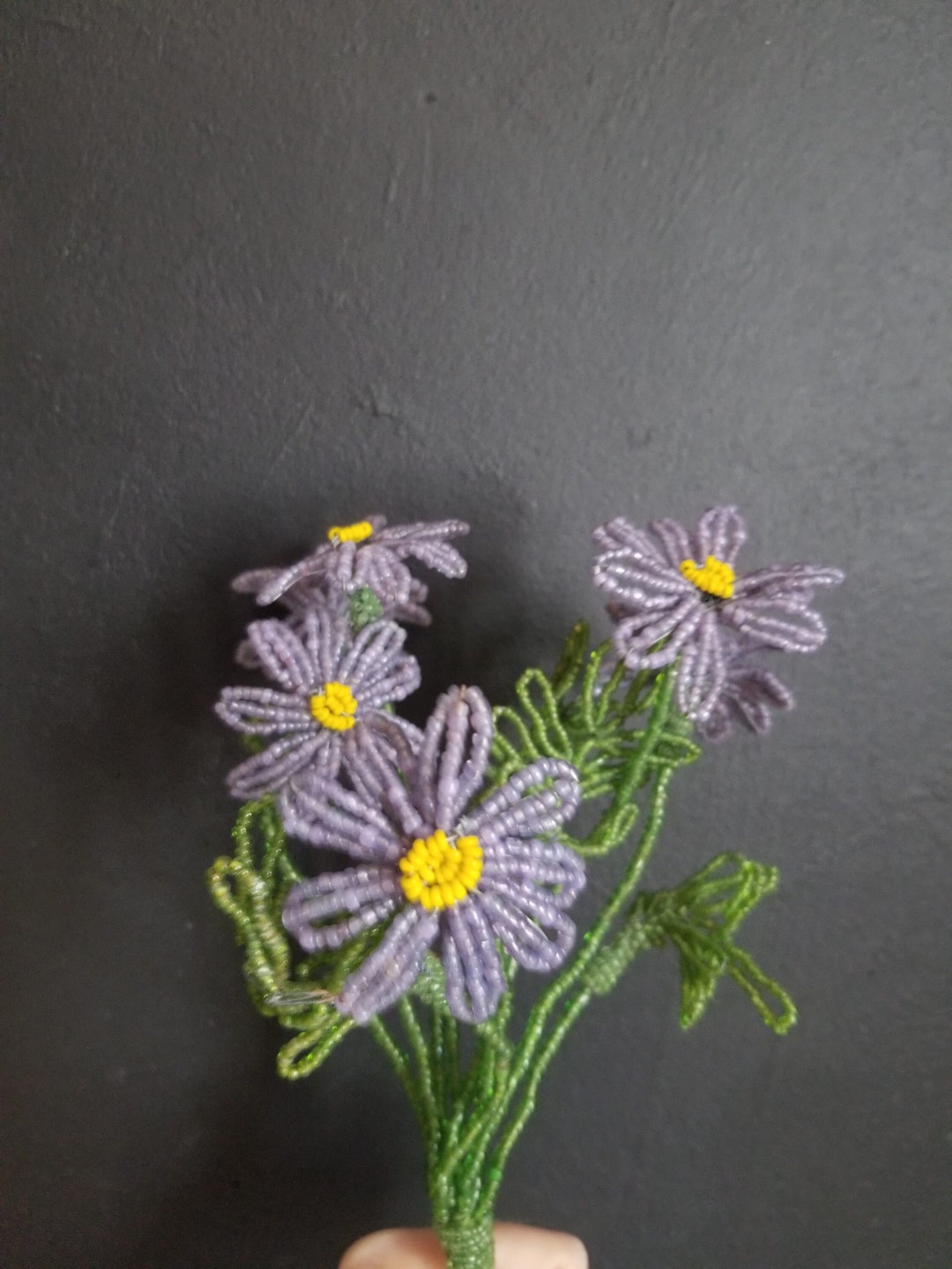 French Antique Glass Beaded Flower Stem for Funeral Wreath Making Etsy