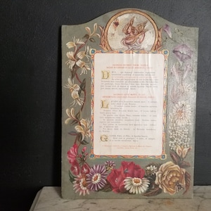 Carte d'autel antique peinte pour la messe catholique latine. Liturgie chrétienne