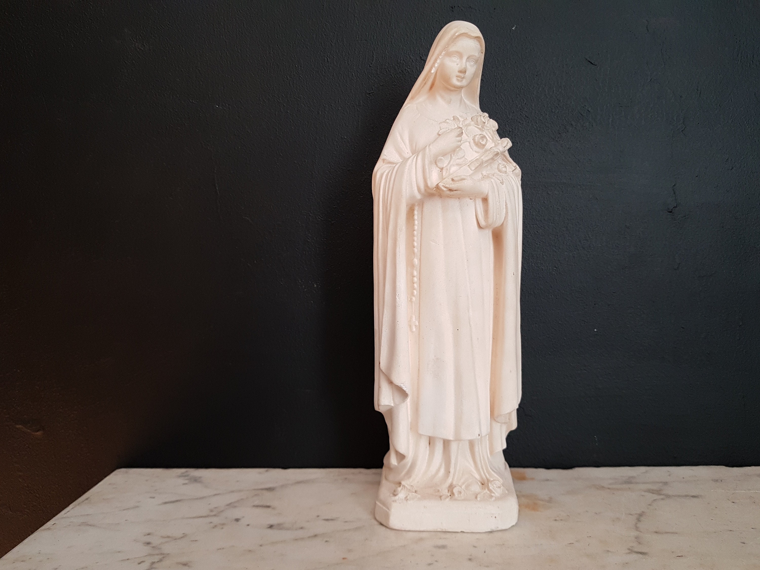 Antique St Therese Of Lisieux Plaster Statue French Religious Etsy Uk