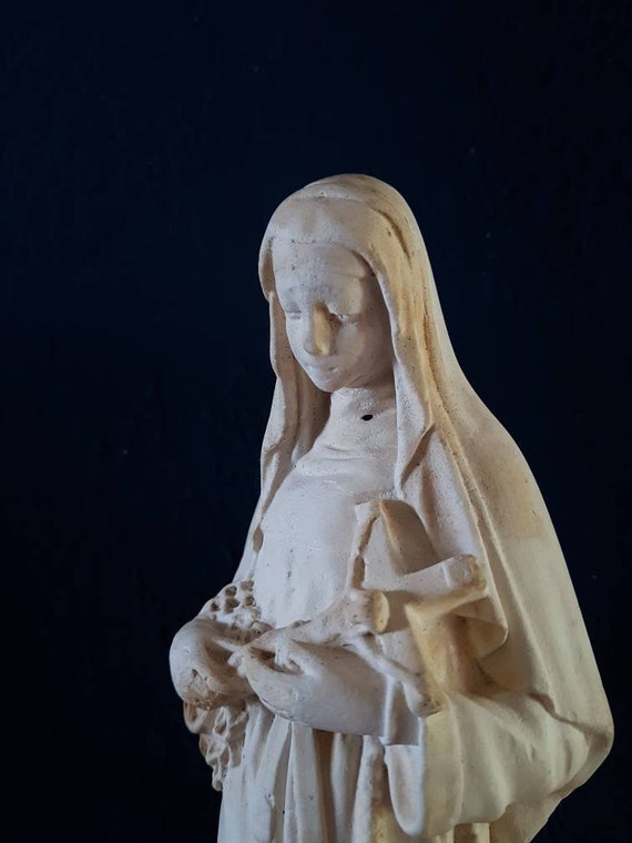 Sainte Rita Of Cascia Antique Plaster Statue Signe Pieraccini Etsy